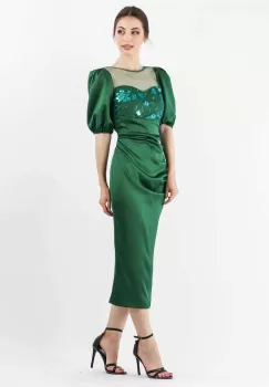 Rochie conica Verde 36 imagine