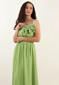 Rochie cu bretele Verde 36 imagine