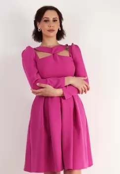 Rochie cu pliuri fucsia 36 imagine