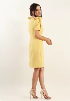 Rochie evazata galben 36 imagine