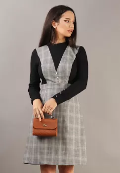 Rochie evazata Gri 36 imagine