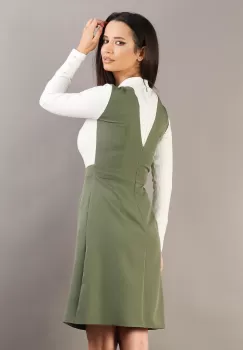 Rochie evazata kaki 36 imagine