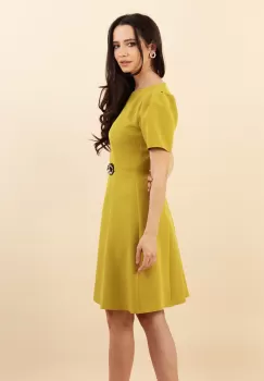 Rochie evazata lime 36 imagine