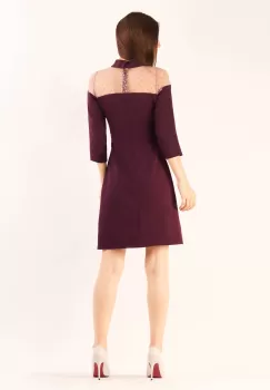 Rochie evazata mov 36 imagine