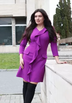 Rochie evazata orhidee 36 imagine