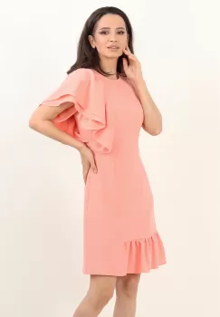 Rochie evazata piersica 36 imagine