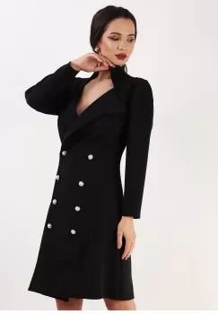 Rochie in clini evazata Negru 36 imagine