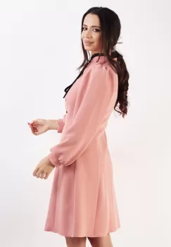 Rochie in clini evazata Roz praf 36 imagine