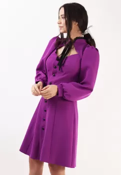 Rochie in clini evazata violet 36 imagine