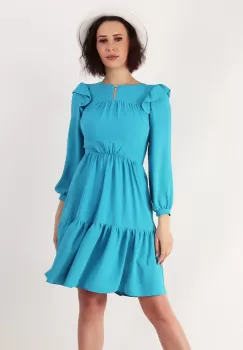 Rochie lejera din crep elastic bleo 36 imagine