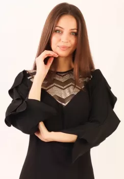 Rochie lejera Negru 36 imagine