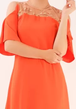 Rochie lejera PORTOCALIU 36 imagine