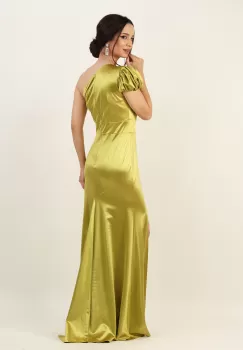 Rochie lunga din lycra lime 34 imagine