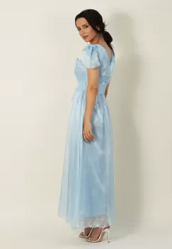 Rochie lunga din organza bleu deschis 36 imagine