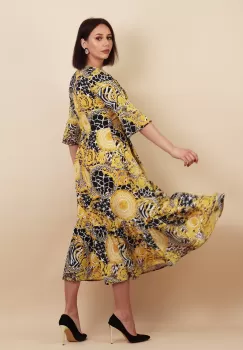 Rochie lunga galben 36 imagine