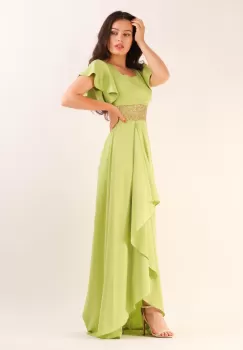 Rochie lunga lime 36 imagine