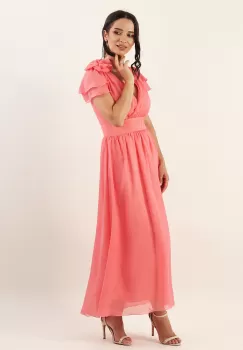 Rochie lunga piersica 36 imagine