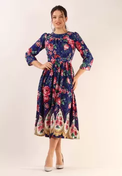 Rochie midi albastru 36 imagine