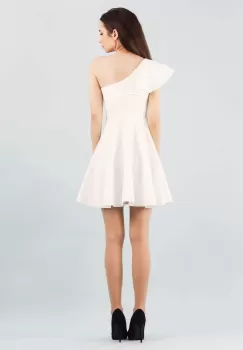 Rochie pe un umar alb 34 imagine