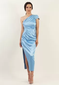Rochie pe un umar bleu 36 imagine