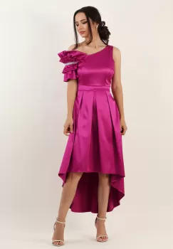 Rochie pe un umar ciclame 36 imagine