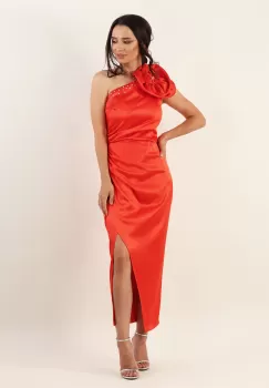 Rochie pe un umar Corai 36 imagine