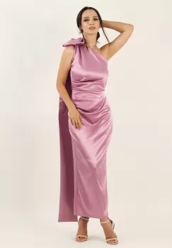 Rochie pe un umar lila 36 imagine