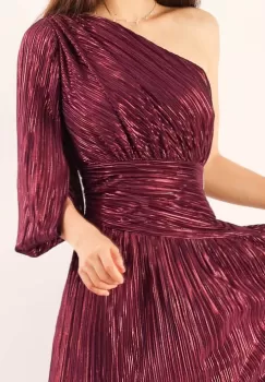 Rochie pe un umar mov 36 imagine