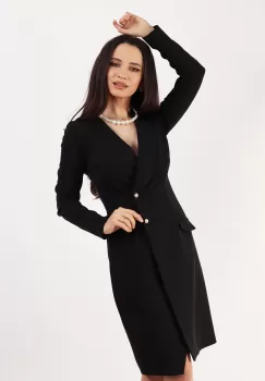 Rochie tip sacou Negru 36 imagine