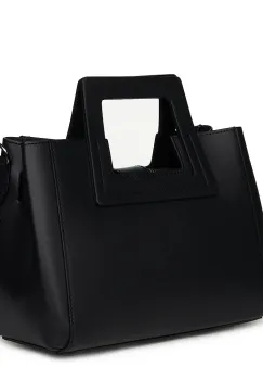 Geanta dama din piele naturala Armina neagra imagine