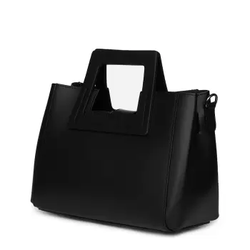 Geanta dama din piele naturala Armina neagra imagine