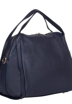 Geanta dama din piele naturala Evelyn bleumarin imagine
