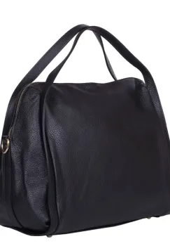 Geanta dama din piele naturala Evelyn neagra imagine