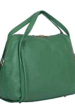 Geanta dama din piele naturala Evelyn verde imagine