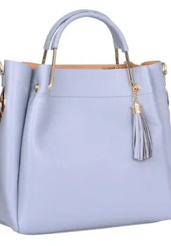 Geanta dama din piele naturala Fabiana bleu imagine