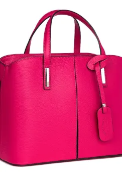 Geanta dama din piele naturala Gianna fucsia imagine