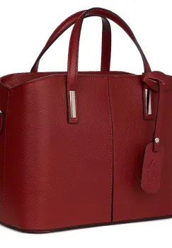 Geanta dama din piele naturala Gianna grena imagine