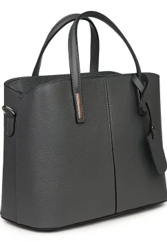 Geanta dama din piele naturala Gianna gri imagine