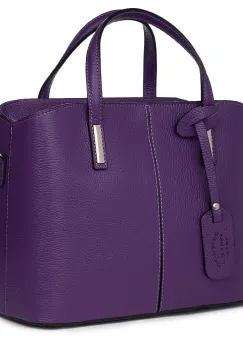 Geanta dama din piele naturala Gianna mov imagine
