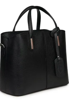 Geanta dama din piele naturala Gianna neagra imagine