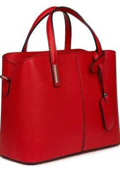 Geanta dama din piele naturala Gianna rosie imagine