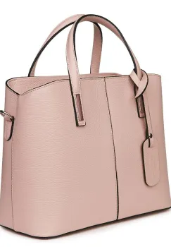 Geanta dama din piele naturala Gianna roz imagine