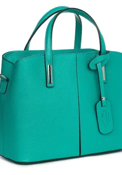 Geanta dama din piele naturala Gianna turcoaz imagine