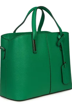 Geanta dama din piele naturala Gianna verde imagine