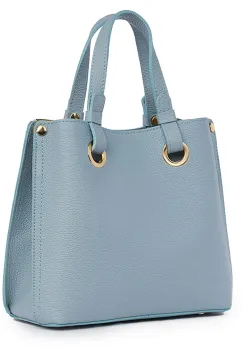 Geanta dama din piele naturala Ilona bleu imagine