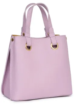 Geanta dama din piele naturala Ilona lila imagine