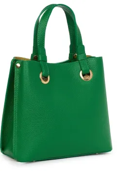 Geanta dama din piele naturala Ilona verde imagine