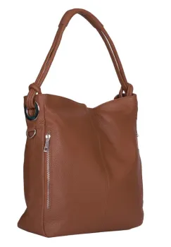 Geanta dama din piele naturala Mia coniac imagine