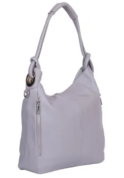 Geanta dama din piele naturala Mia gri imagine