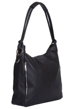 Geanta dama din piele naturala Mia neagra imagine